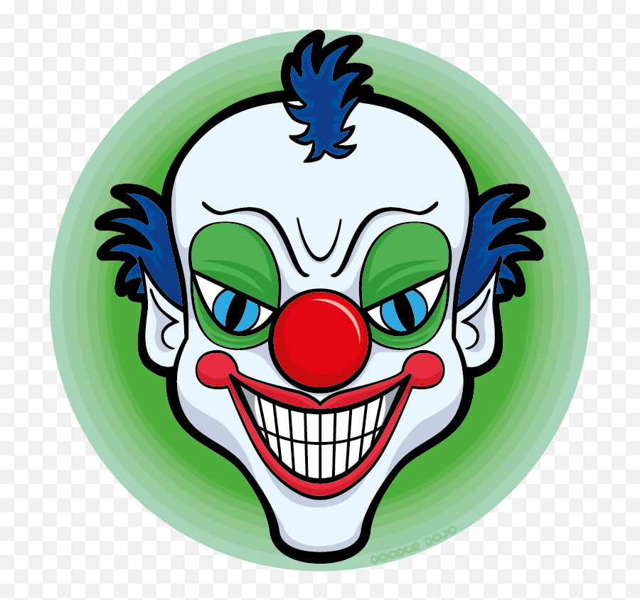 Scary Clown Clipart Transparent Scary Clown Clipart - Funny Cartoon Joker Emoji,Clown Transparent