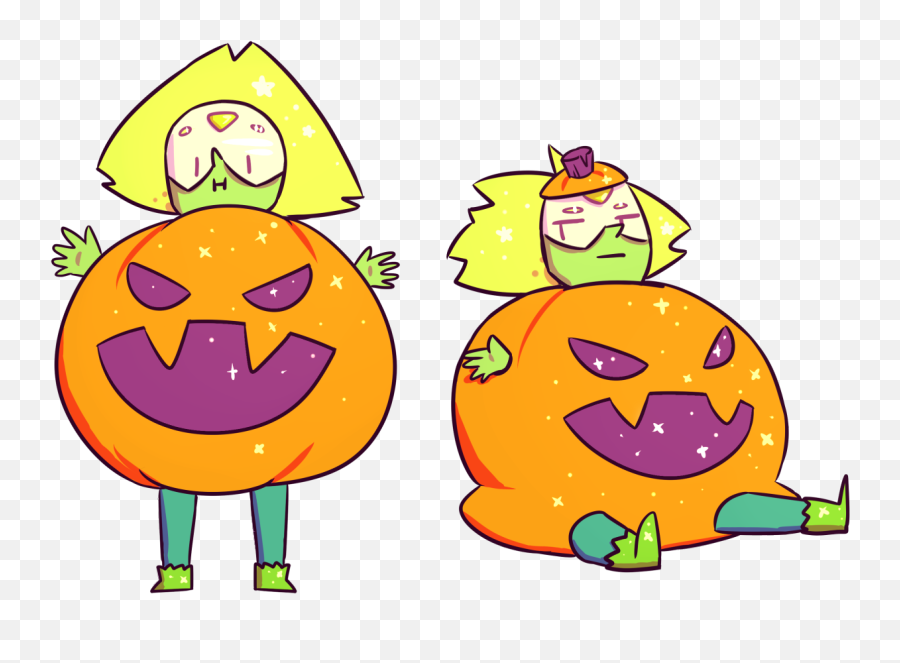 Peridot In A Pumpkin Costume Steven Universe Know Your Meme - Peridot Pumpkin Steven Universe Emoji,Pumpkin Carving Clipart