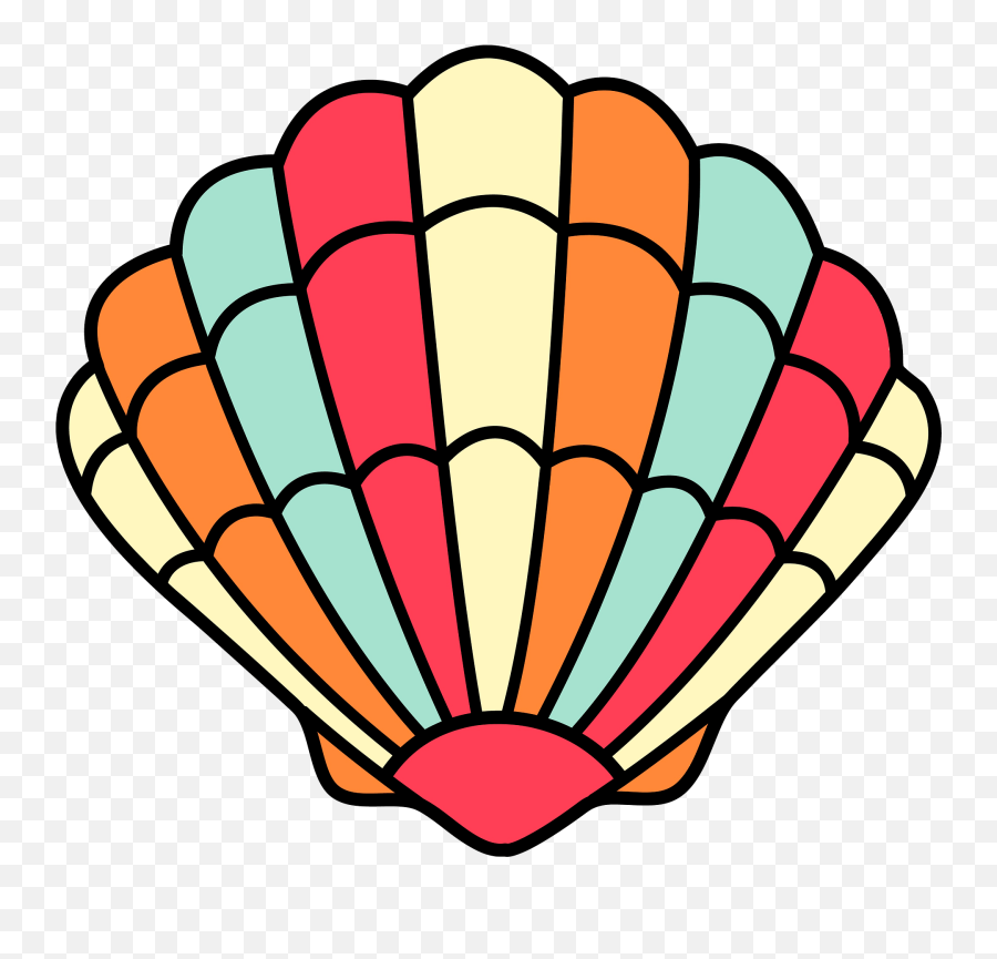 Multicolored Shell Clipart - Cartoon Sea Shell Clip Art Emoji,Shells Clipart