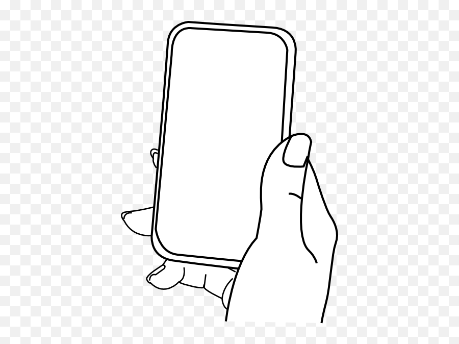 Hand Holding Iphone Drawing - Cartoon Hand Holding Iphone Png Emoji,Iphone Clipart