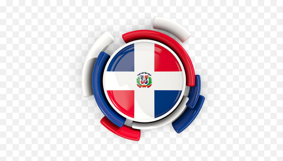 Round Flag With Pattern - Round Puerto Rican Flag Png Emoji,Dominican Republic Flag Png