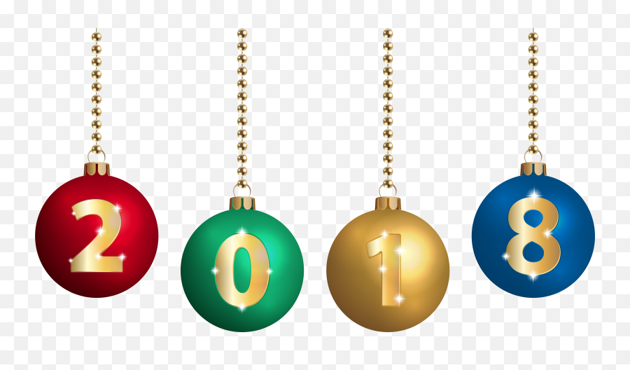 Library Of Christmas Ball Ornament Vector Library Library - Happy New Year 2018 Png Emoji,Christmas Ornaments Clipart