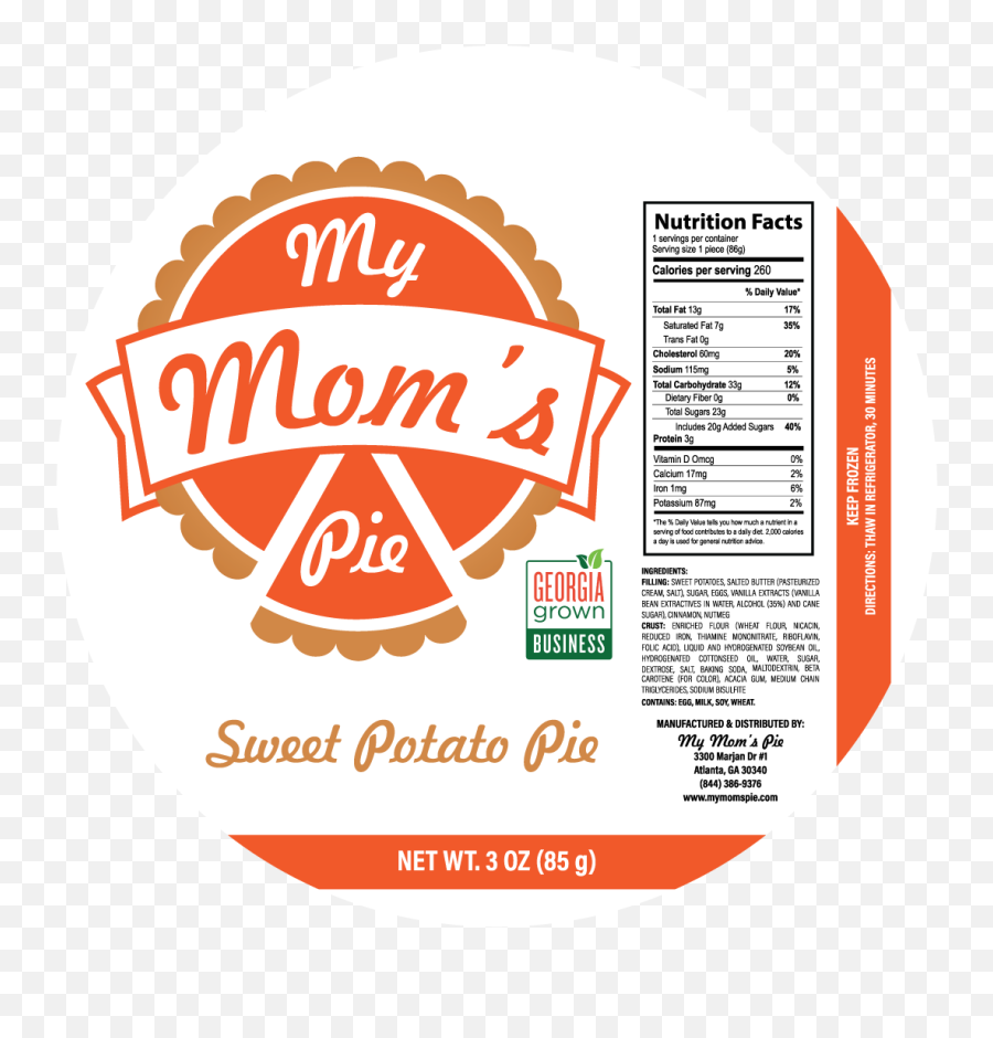 3 Mini Sweet Potato Pies My Momu0027s Pie Emoji,Cream Of Wheat Logo