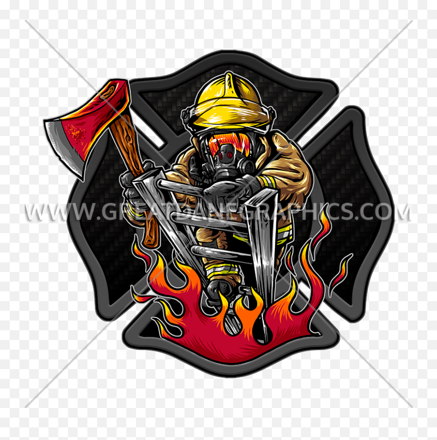Firefighter Production Ready Artwork For T - Shirt Printing Emoji,Firefighter Logo Vector