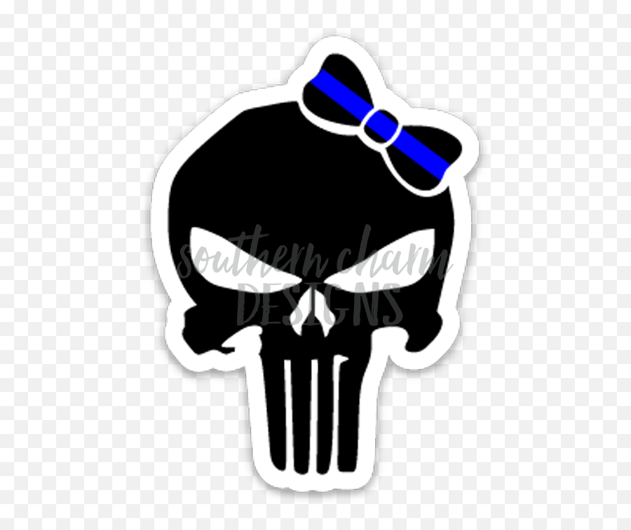 Daredevil Punisher Tattoo Png Download - Thin Blue Line Female Punisher Emoji,Daredevil Logo