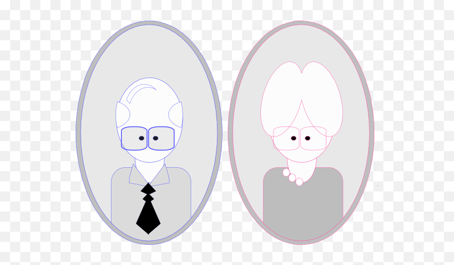 Grandparents Clip Art At Clker - Gambar Kakek Nenek Kartun Hitam Putih Emoji,Grandparents Clipart