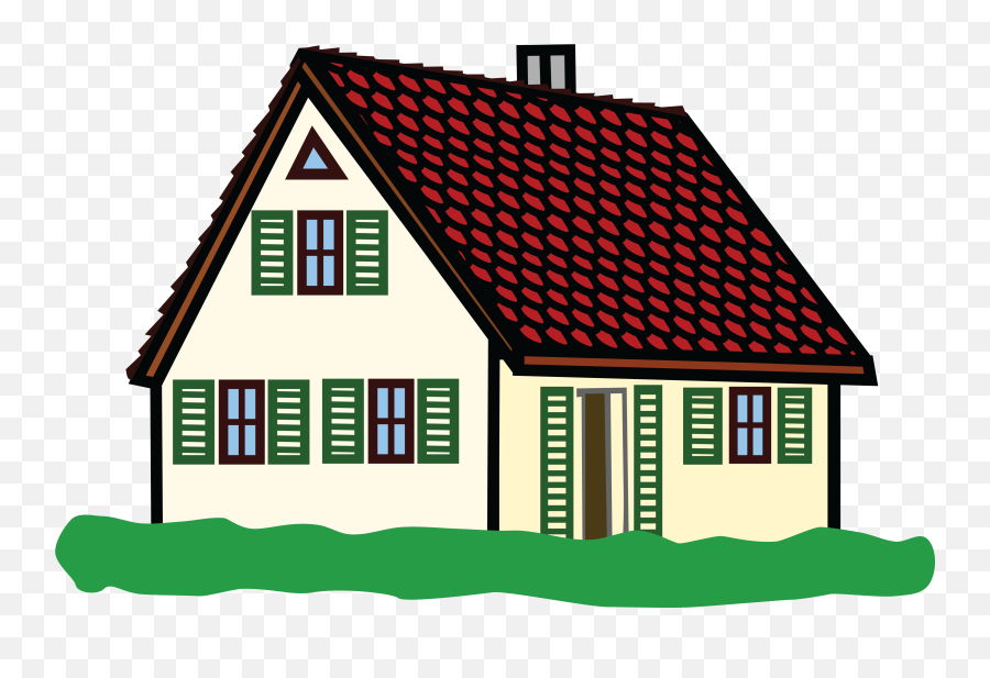 Houses Clipart - Sloping Roof House Clipart Emoji,Houses Clipart