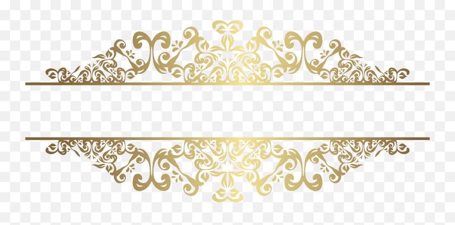 Lace Patterns Png - Gold Decorative Element Png Clip Art Golden Ornamental Design Png Emoji,Lace Clipart
