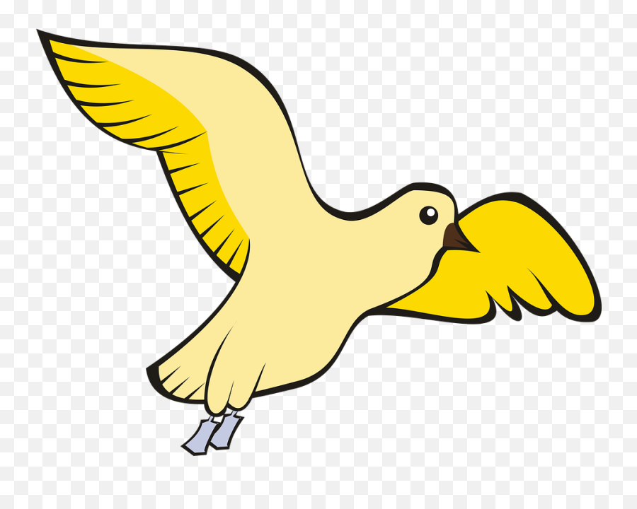 Clipart Bird Buzzard - Yellow Pigeon Png Transparent Palomas Cartoon Emoji,Pigeon Clipart