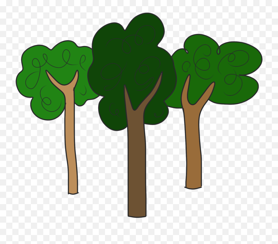 Forest Clipart - Forest Trees Cartoon Clip Art Emoji,Forest Clipart
