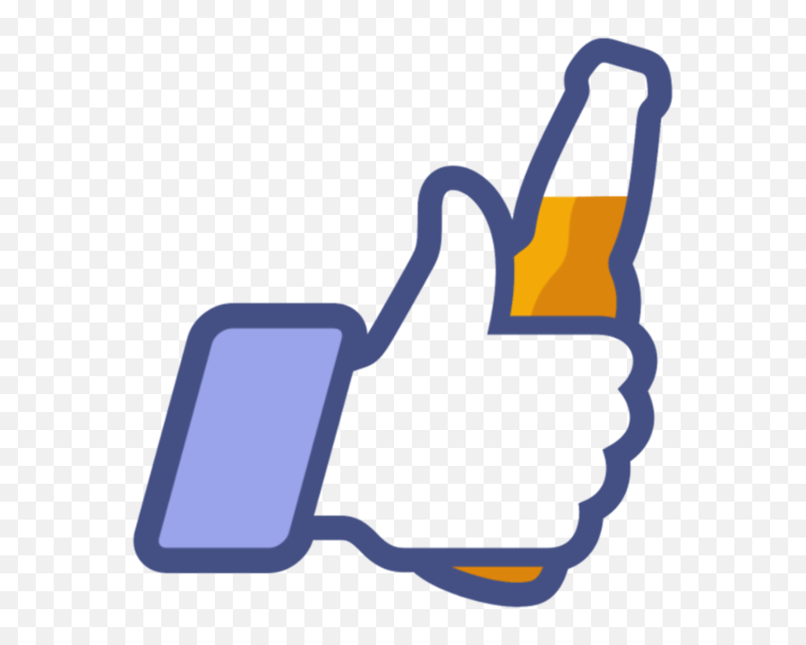 Funny Facebook Like Icon Transparent Cartoon - Jingfm Beer Thumbs Up Png Emoji,Facebook Icons Png