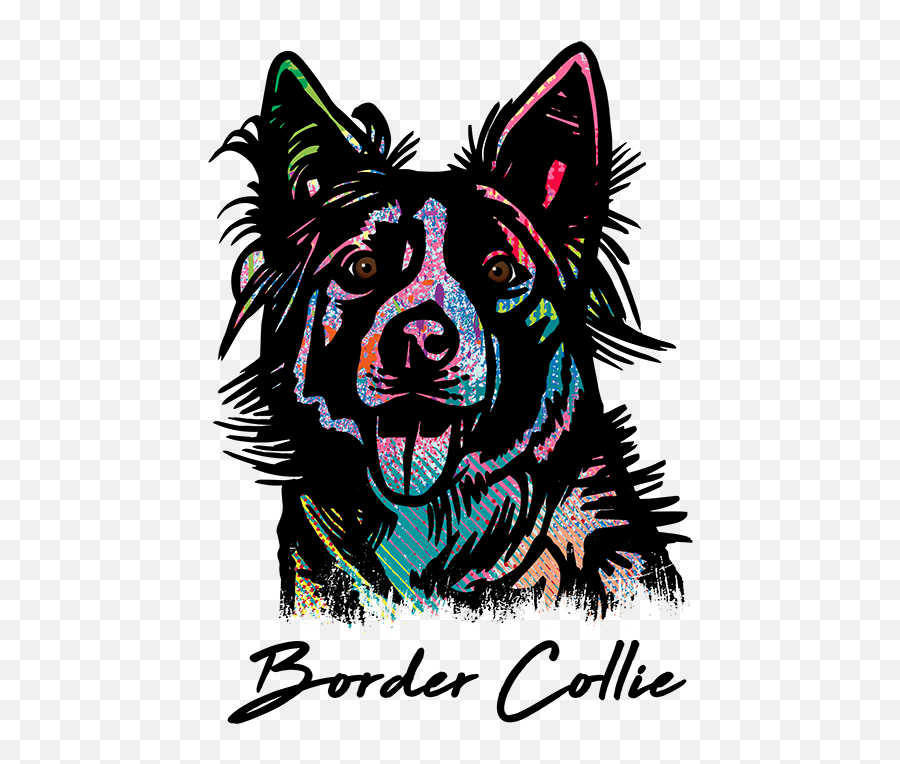 Border Collie T Shirt Colorful Abstract Emoji,Abstract Border Png