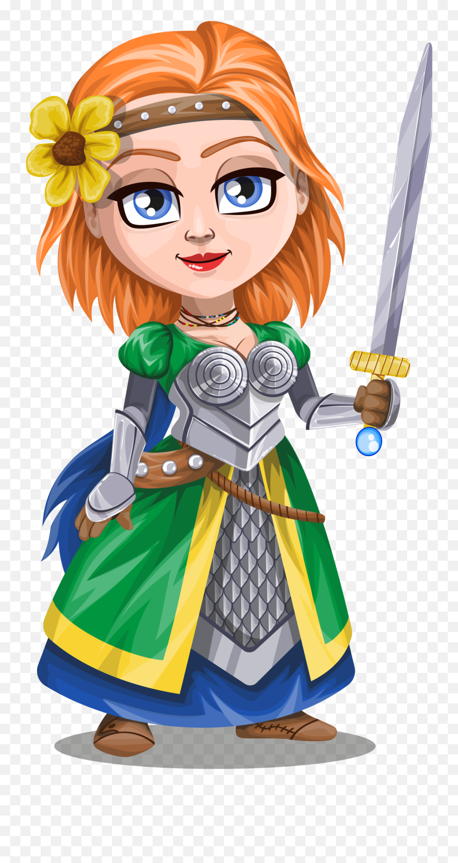 Lady Knight Clipart Transparent Png - Female Knight Cartoon Emoji,Knight Clipart