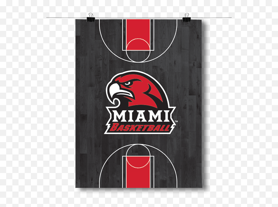 Miami University Redhawks - Basketball Court Miami Redhawks Emoji,Miami University Logo