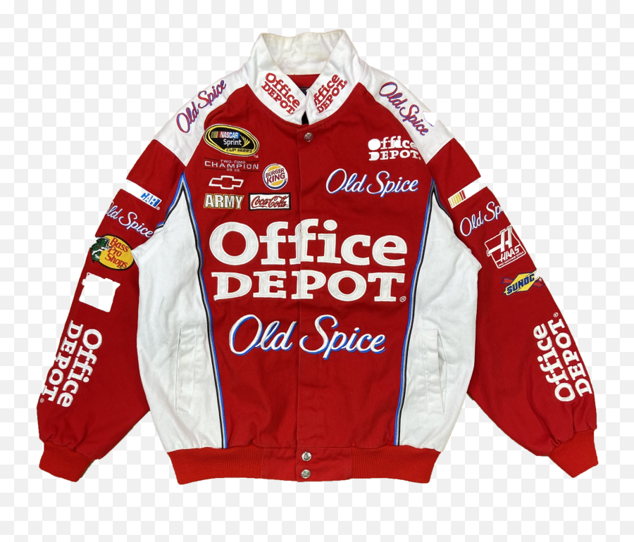 2002 Vintage Nascar Office Depot Racing Jacket 2853 - Office Depot Emoji,Office Depot Logo