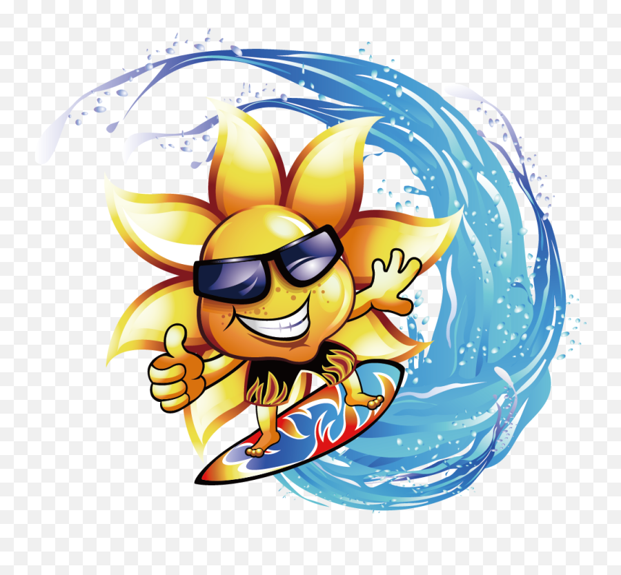 Sun Clipart Clipart Wave - Water Png Download Full Size Clip Art Emoji,Sun Clipart