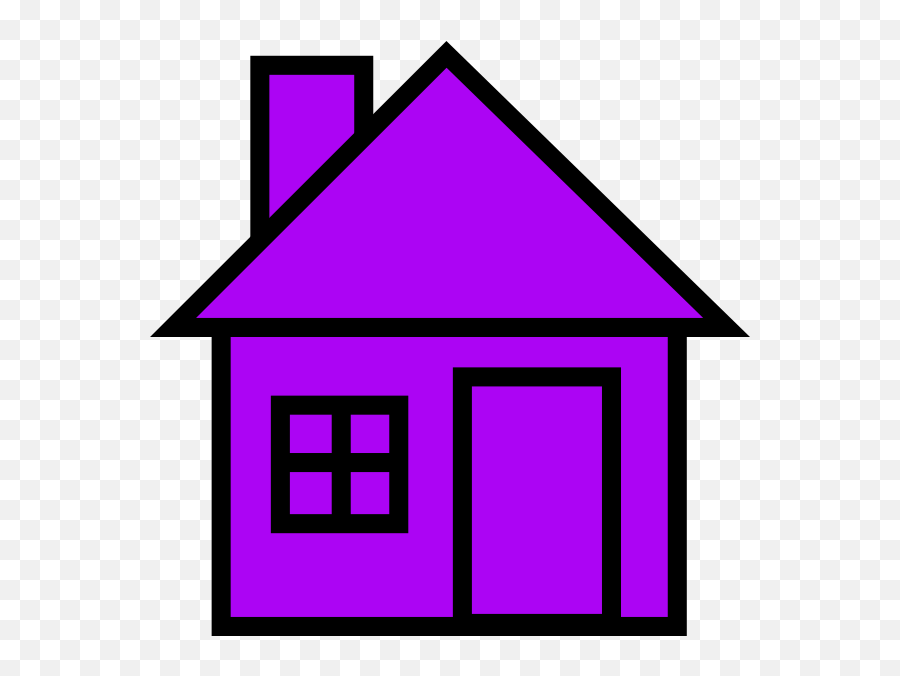 Houses Clipart Purple Houses Purple - House Graphic Transparent Emoji,Houses Clipart