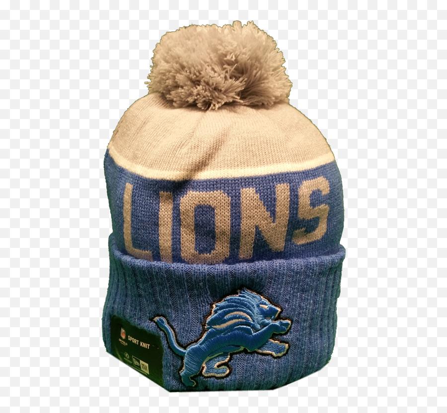 Detroit Lions Sideline Knit Pom Toque - Toque Emoji,Detroit Lions Logo