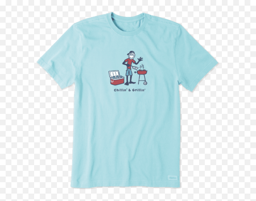 Life Is Good Mens Chillin And Grillin - Chillin And Grillin Shirt Emoji,Life Is Good Logo