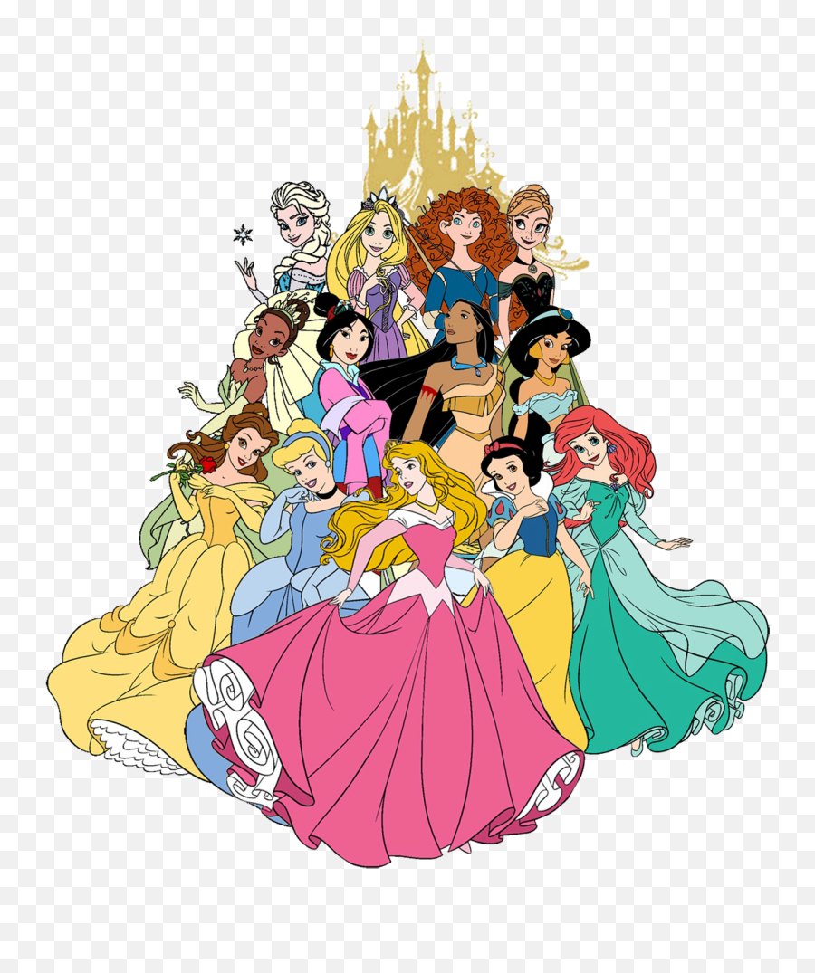Disney Castle Disney Princess Castle Clipart Clipartfest 2 - Disney Princesses With Castle Png Emoji,Disney Castle Logo