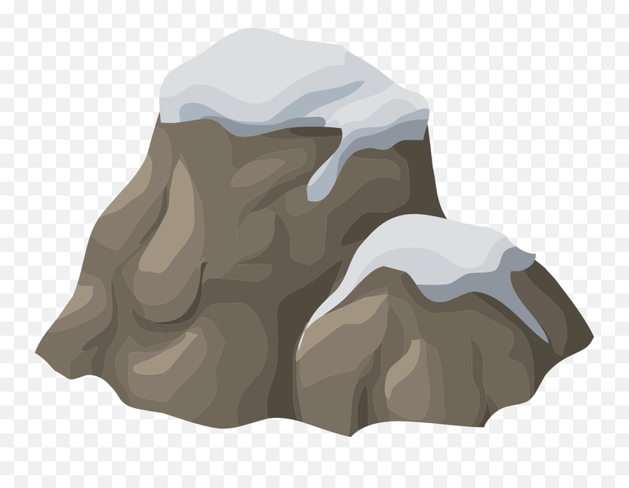 Rock Clip Art - Rock With Snow Clipart Emoji,Rock Clipart