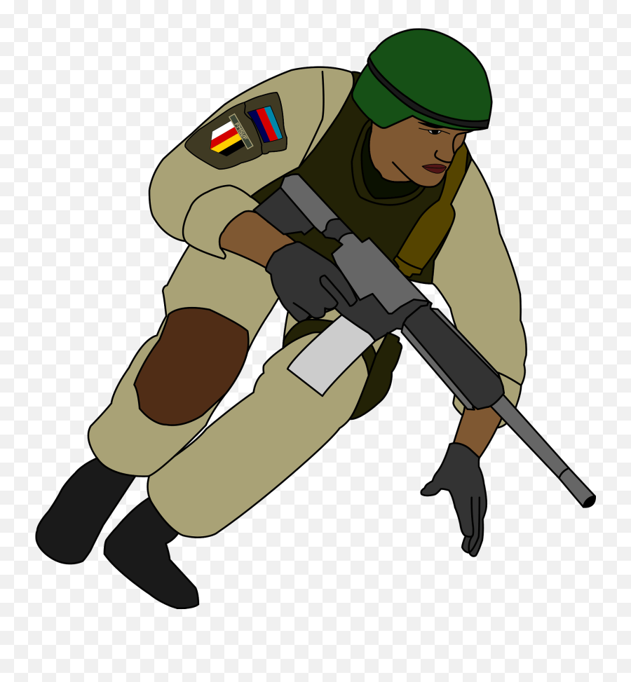 Soldier In Action Clipart Emoji,Action Clipart