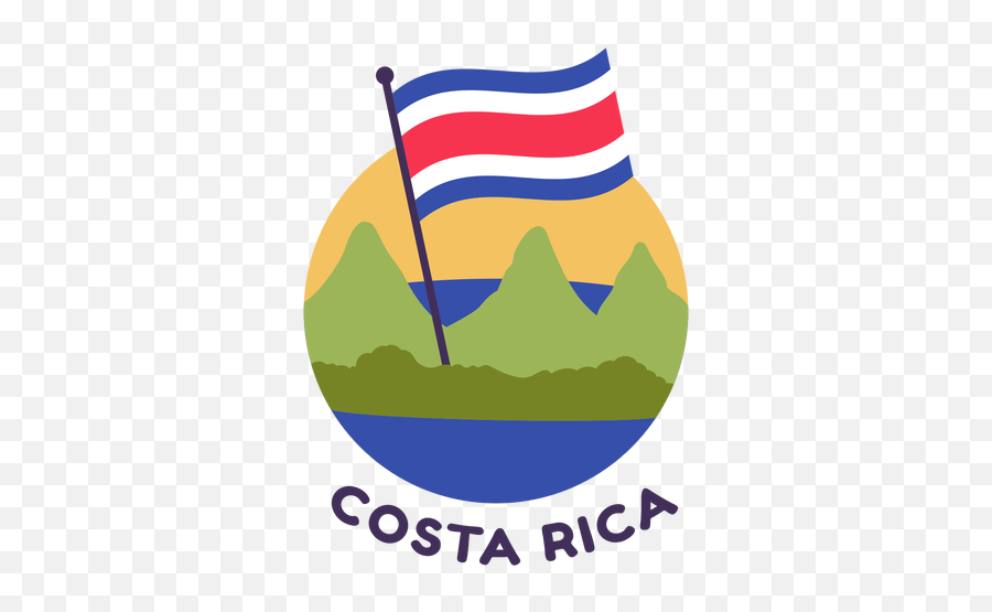 Costa Rica Flag Flat - Guaria Morada Costa Rica Emoji,Costa Rica Png