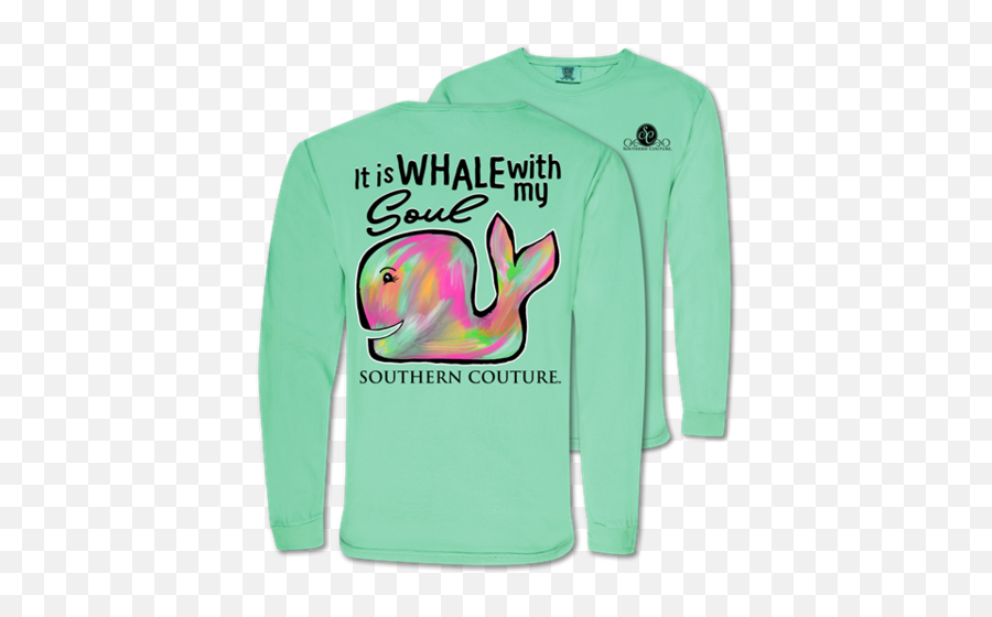 Comfort Colors Long Sleeve T Emoji,Southern Couture Logo