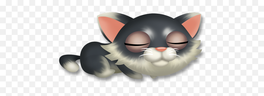 Download Tuxedo Kitten Sleeping - Hay Day Kitten Full Size Emoji,Tuxedo Cat Clipart