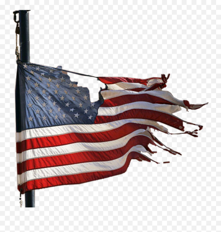 Usa Flag Broken Sticker By Kelly Dawn - United States Broken Flag Emoji,Us Flag Png