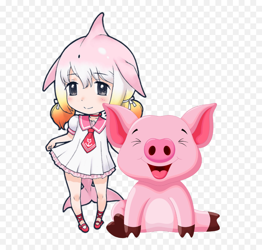 Mq Pink Pig Animals Girl Anime - Pig Clipart Png Transparent Pig Anime Emoji,Pig Clipart