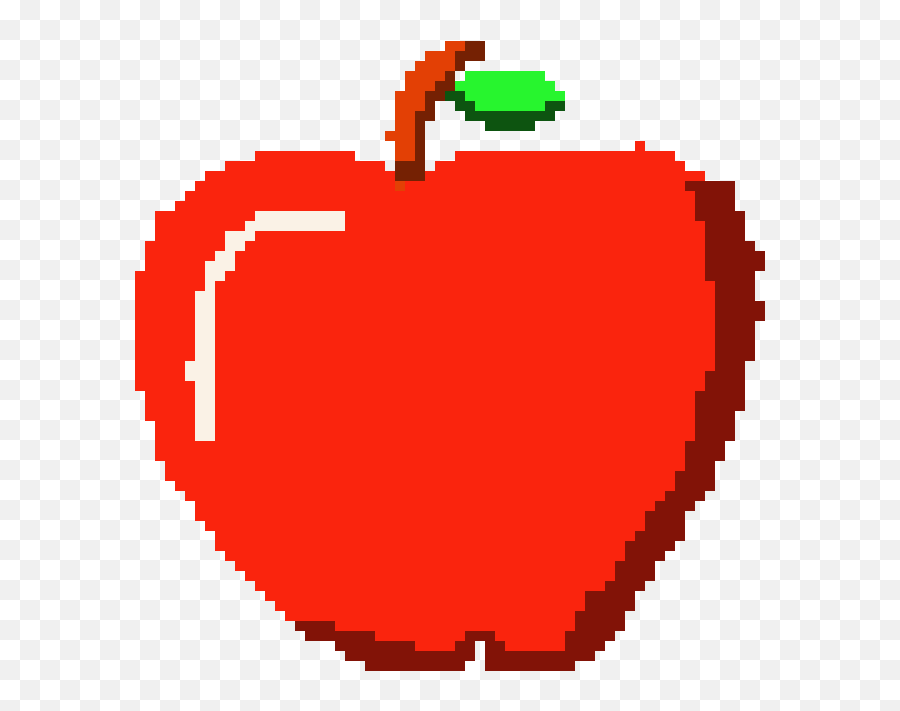 Red Apple - Apple Pixel Art Png Full Size Png Download Emoji,Red Apple Png