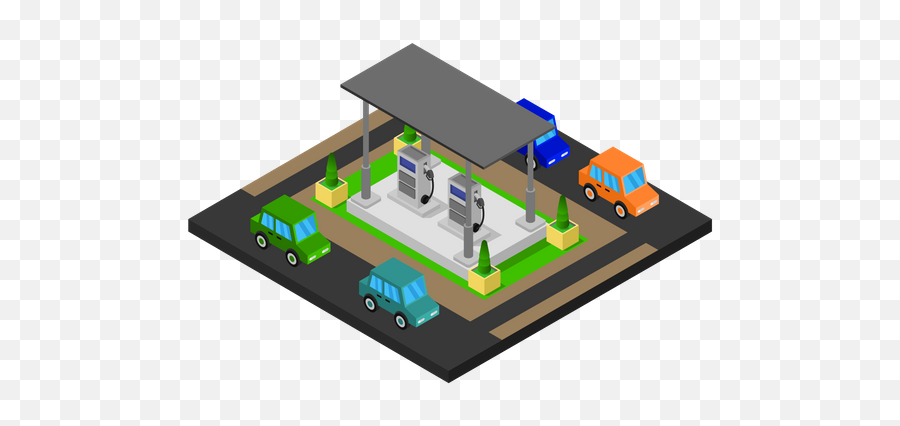 Best Premium Gas Station Illustration Download In Png Emoji,Gas Station Png