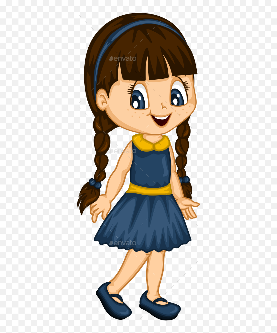 400 X 1002 38 - Little Girl Cartoon Png Emoji,Little Girl Clipart