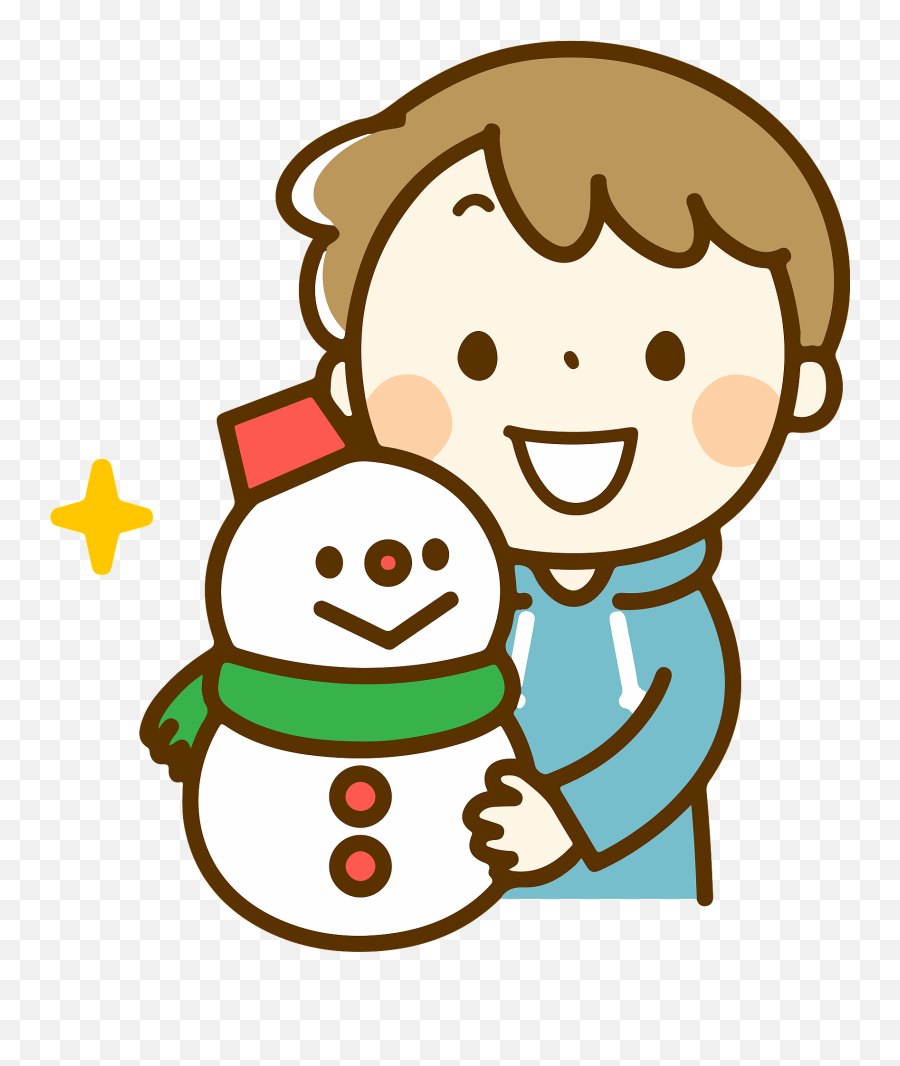 Boy Is Making A Snowman Clipart Free Download Transparent Emoji,Tall Boy Clipart