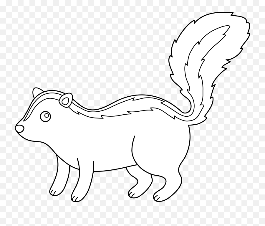 Free Skunk Cliparts Download Free Clip - Outline Skunk Clipart Black And White Emoji,Skunk Clipart