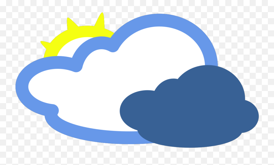 Cloudy Clipart - Cloudy Weather Symbol Emoji,Cloudy Clipart