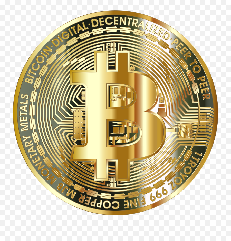 12 - Gold Bitcoin Logo Png Emoji,Bitcoin Png