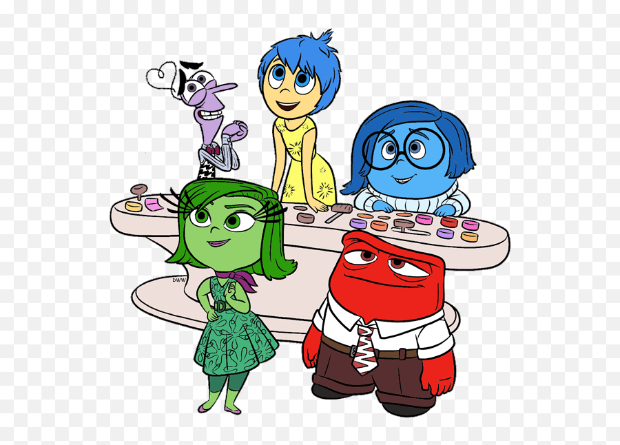 Inside And Outside Clipart - Inside Out Joy Sadness Fear Disgust And Anger Emoji,Outside Clipart