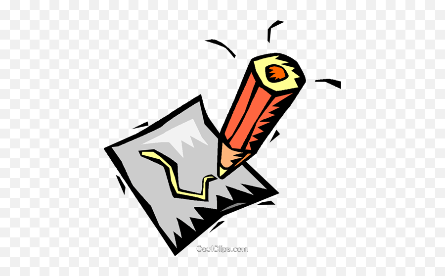 Pencil Making A Graph On A Paper Royalty Free Vector Clip - Language Emoji,Paper And Pencil Clipart
