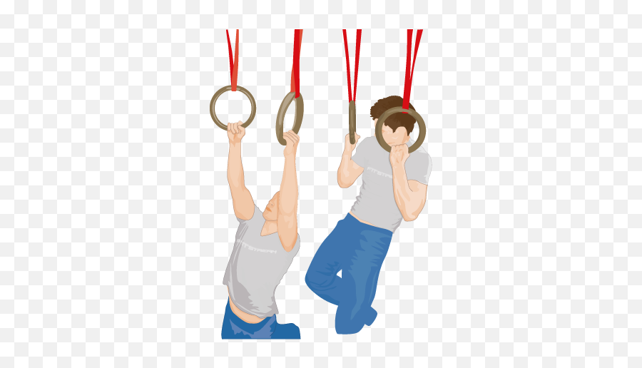 Download Gymnast Clipart Gymnastics Rings - Ring Pull Up Hanging Ropes For Increase Height Emoji,Rings Clipart