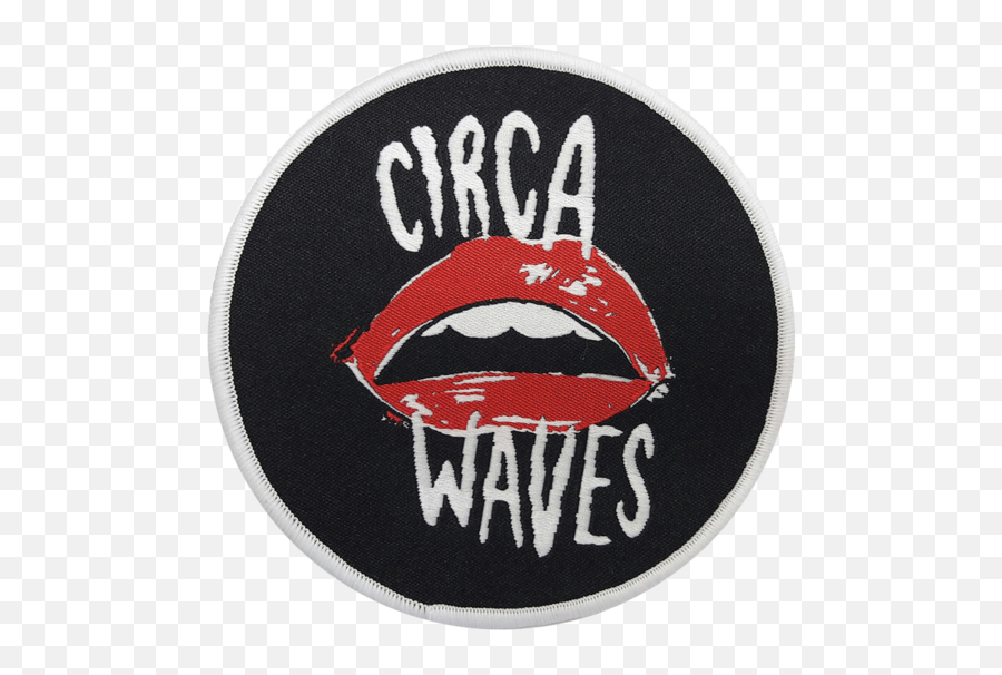 Lips Patch Circa Waves Uk - Embroidery Emoji,Waves Logo