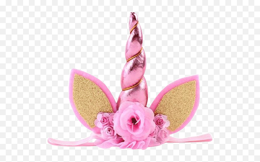 Flower Headband Png - Petite Bello Headband Pink Unicorn Pink Unicorn Horn And Ears Printable Emoji,Unicorn Horn Png