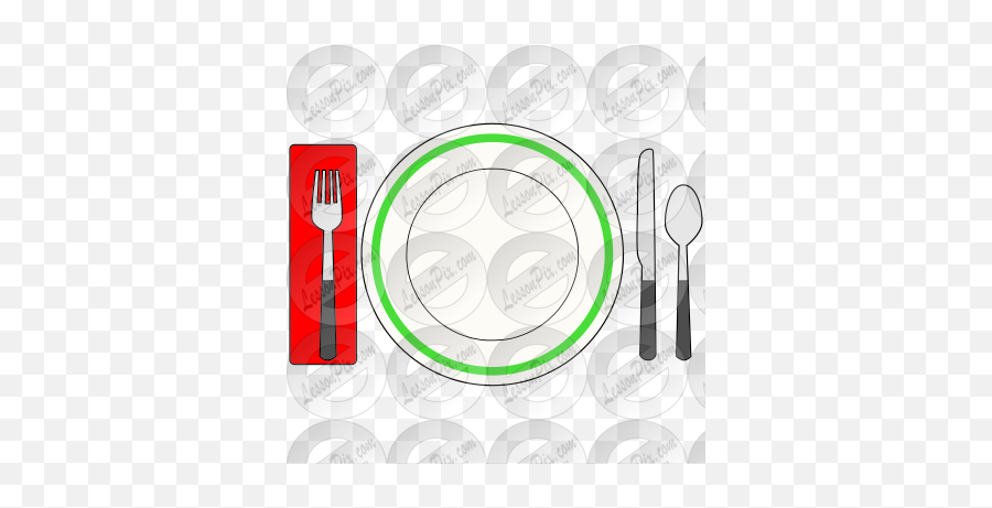 Place Setting Picture For Classroom - Fork Emoji,Setting Clipart