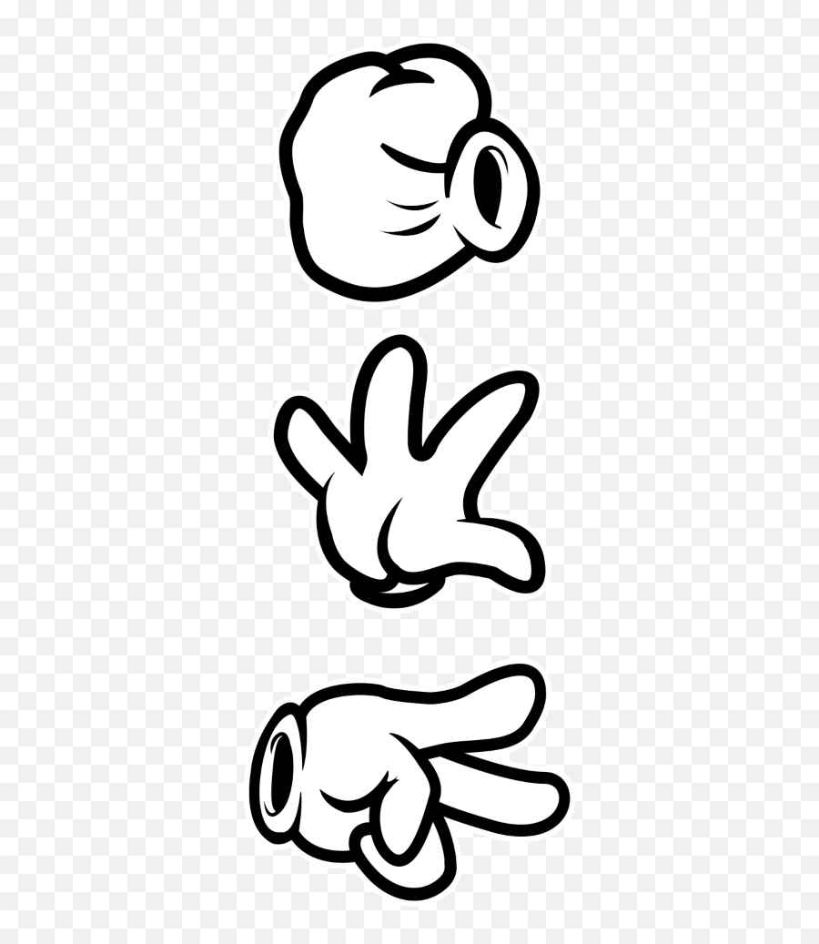 Mickey - Rock Paper Scissors Mickey Mouse Hands Clipart Mickey Mouse Hand Rock Paper Scissors Png Emoji,Rock Paper Scissors Clipart