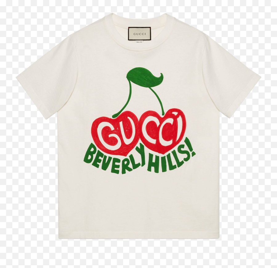 Gucci Cherry Print T - Short Sleeve Emoji,Gucci Logo T Shirt