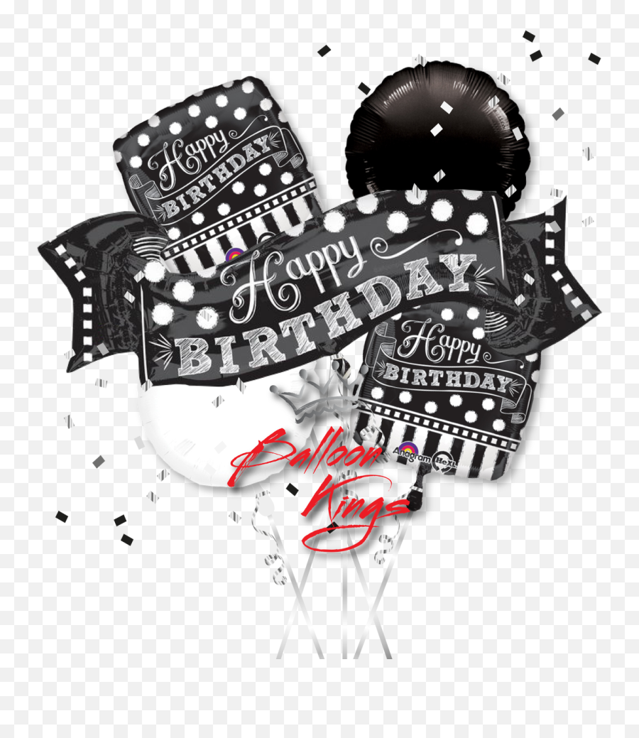 Download Happy Birthday Chalkboard Banner Bouquet - Kings Birthday Background For Kings Emoji,Birthday Banner Png