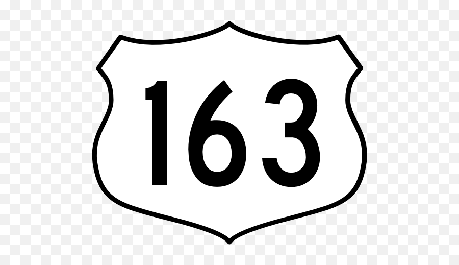 Highway 163 Sign Sticker - Solid Emoji,Highway Clipart