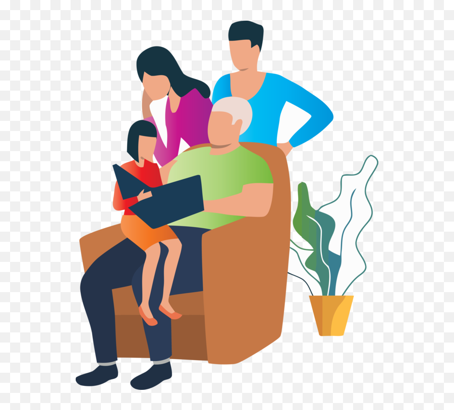 Day Conversation Furniture Interaction - Family Interaction Png Emoji,Conversation Png