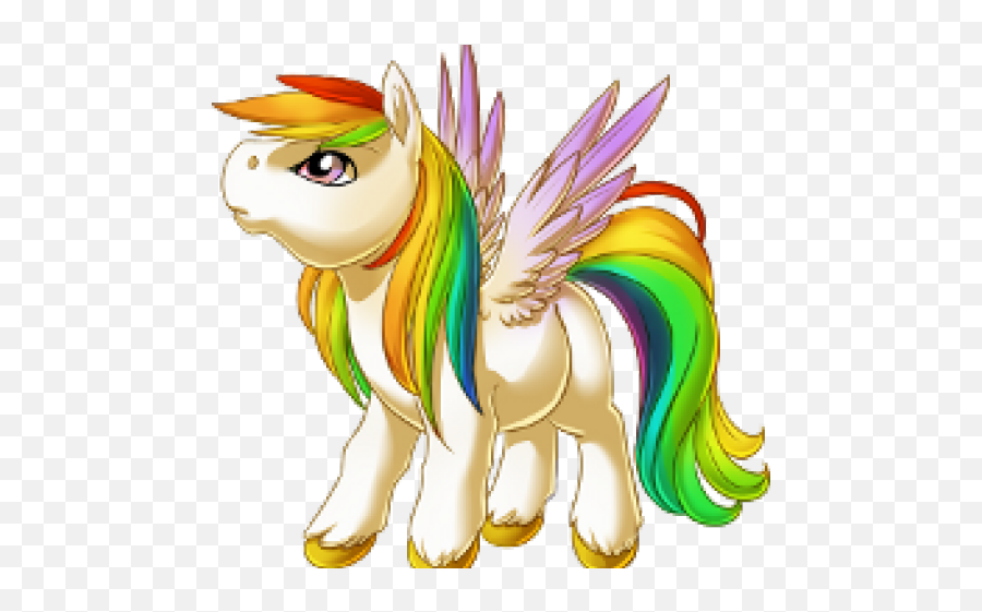 Download Rainbow Unicorn Pegasus Png Image With No Emoji,Rainbow Unicorn Png